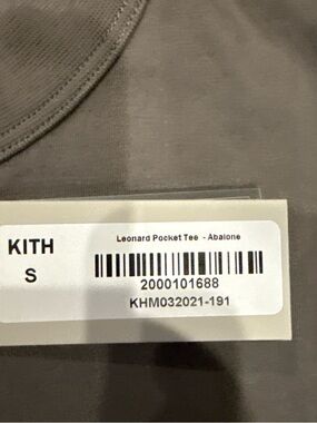 Kith Leonard Pocket Tee in Abalone Gray